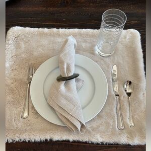 Pottery Barn Faux Fur Placements Set of 4